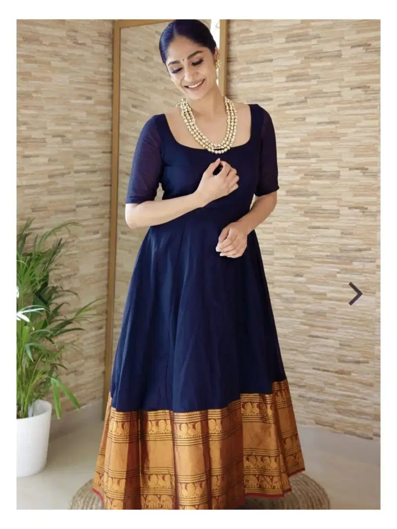 lazza Pure Silk Zari Weaving Gown Catalog